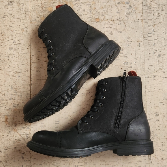 NEW Call It Spring Men's Black Lace Boots - Picture 3 of 5